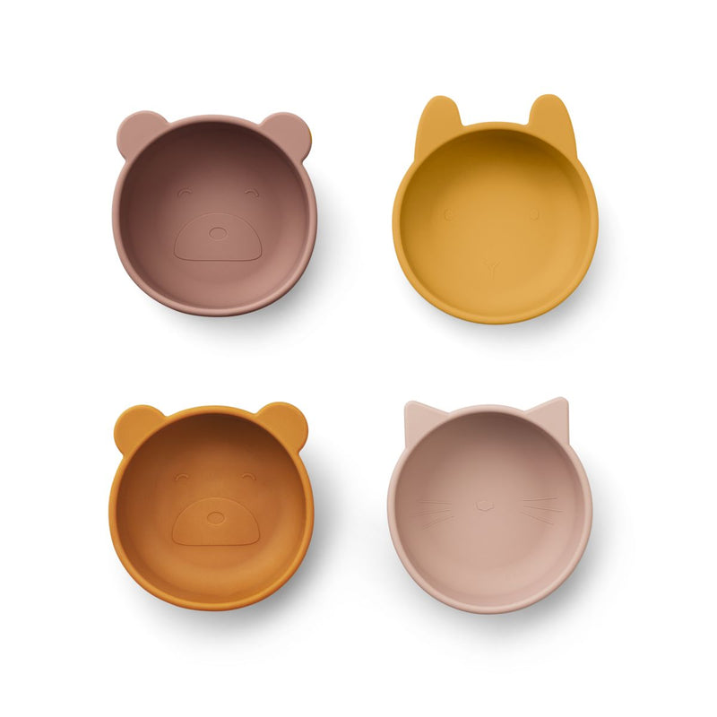 Liewood Iggy Silicone Bowls 4 Pack - Rose mix - BOWL