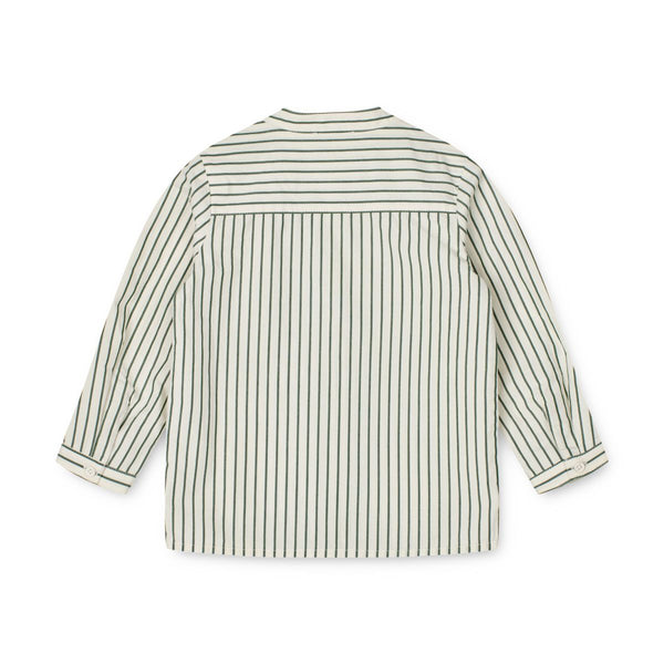 Austin Y/D stripe shirt - Y/D stripes Garden green / Creme de la creme
